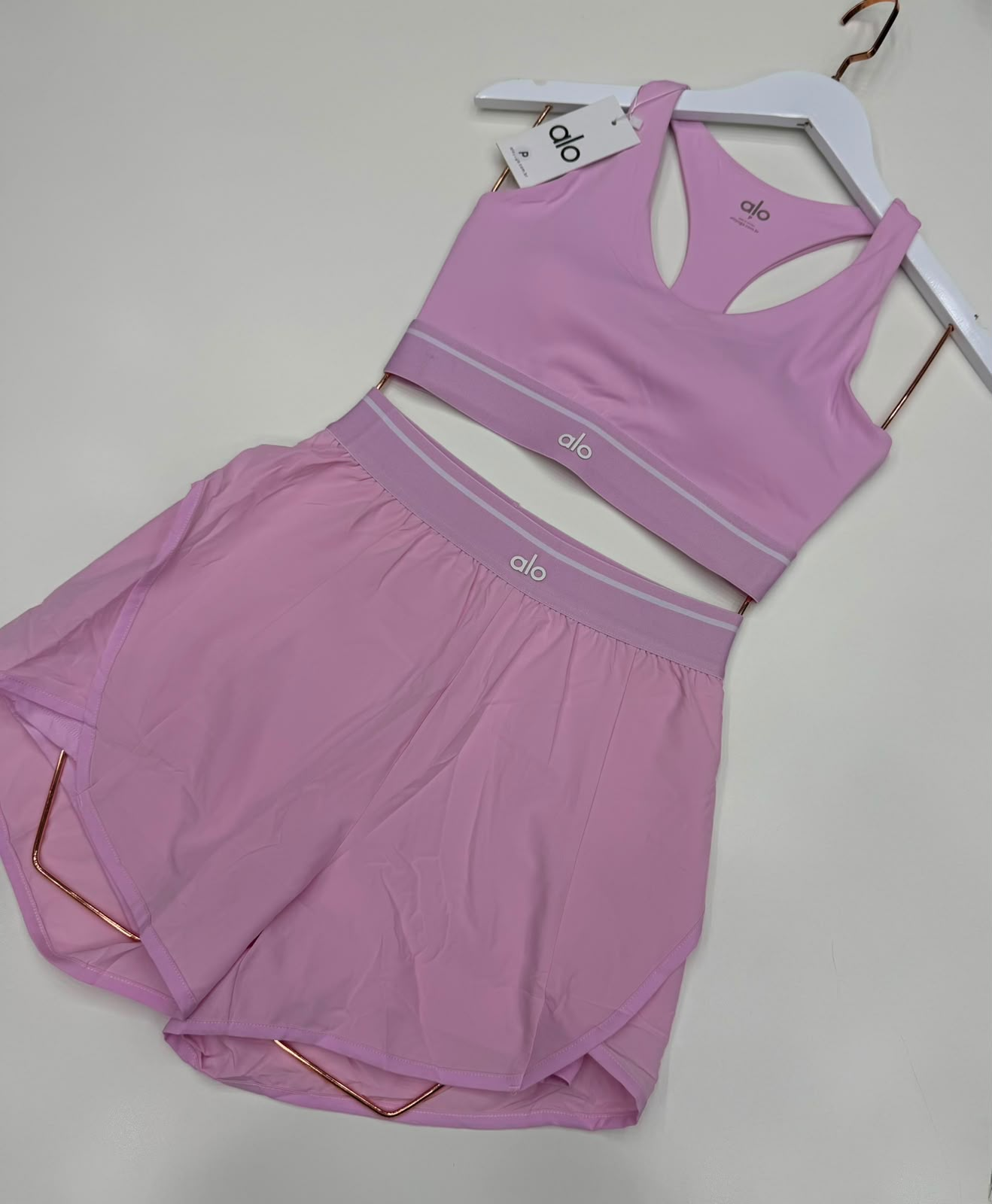 Conjunto Fitness Top + Short Saia - Rosa Lilás