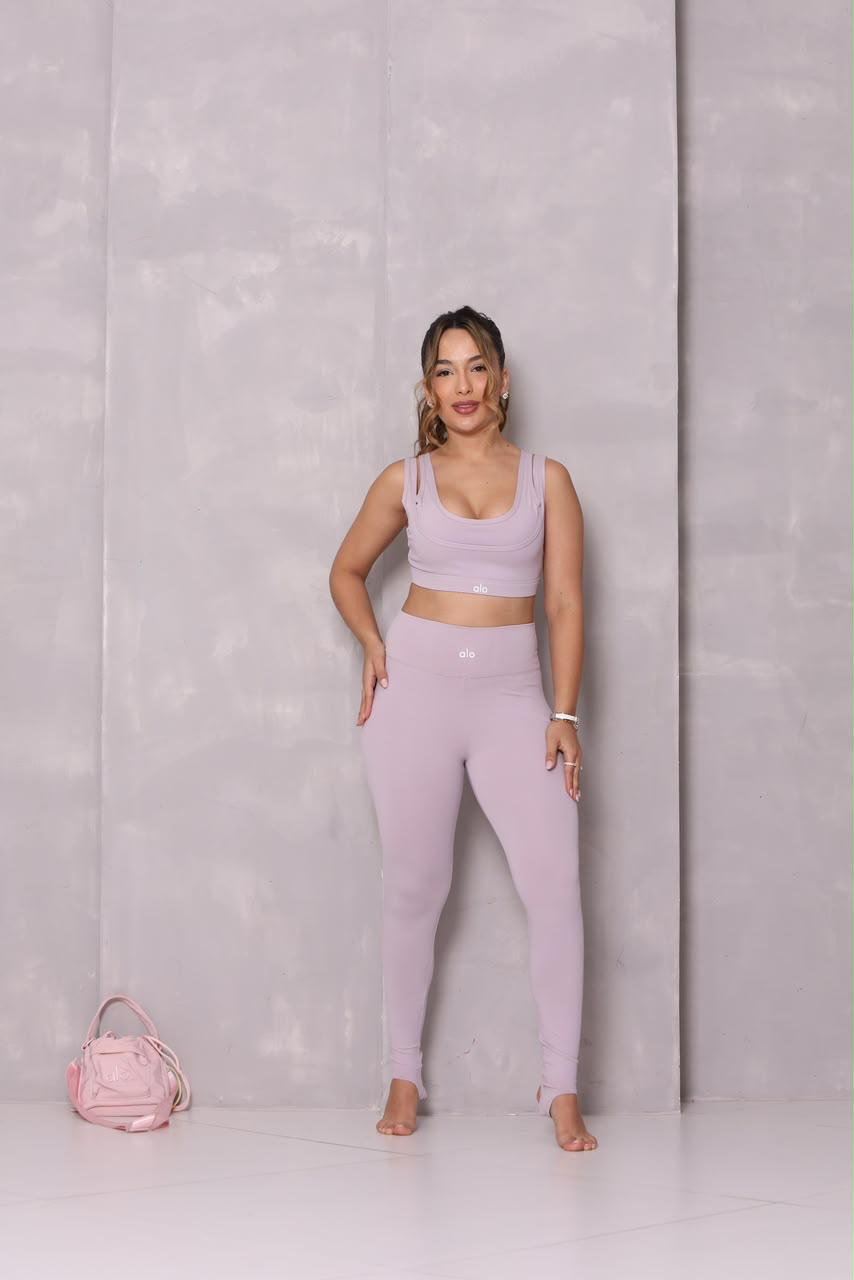 Conjunto Fitness Top + Legging - Lilás