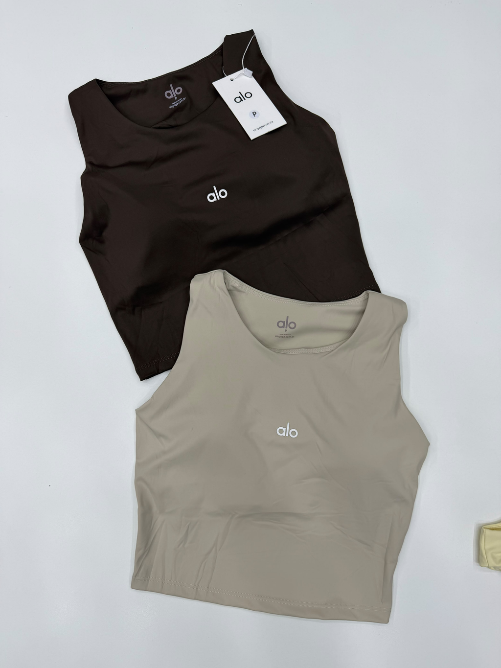 Cropped Fitness Essential - Marrom e Bege
