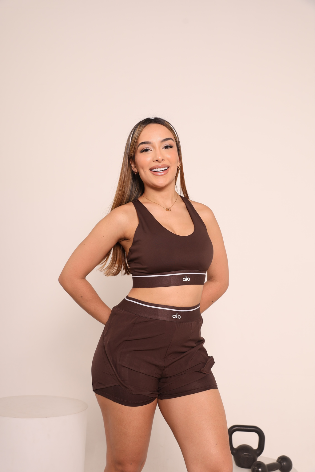 Conjunto Short + Top Essential - Marrom