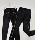 Legging Esportiva com Detalhe Branco - Frente e costas